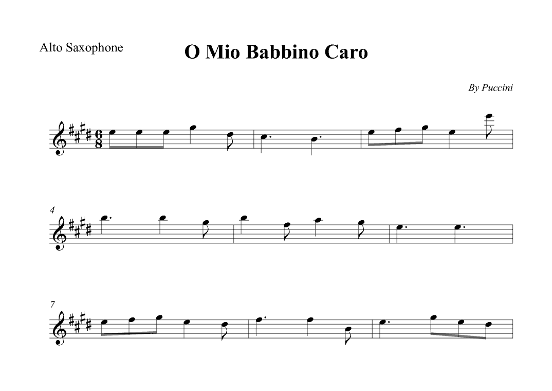 O Mio Babbino Caro (arr. Wesley S. SIlva)