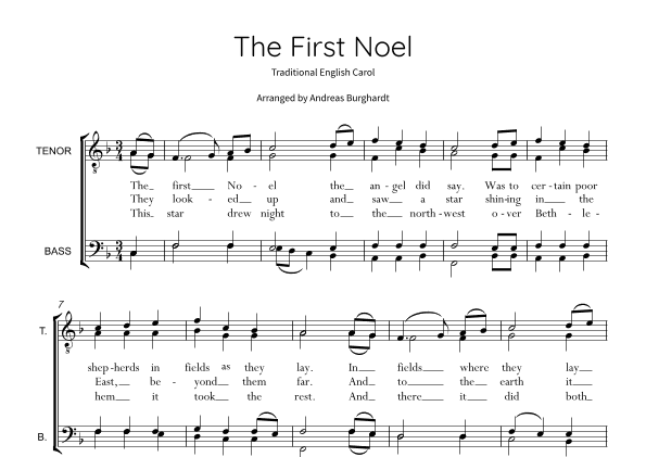 The First Noel (arr. Andreas Burghardt)