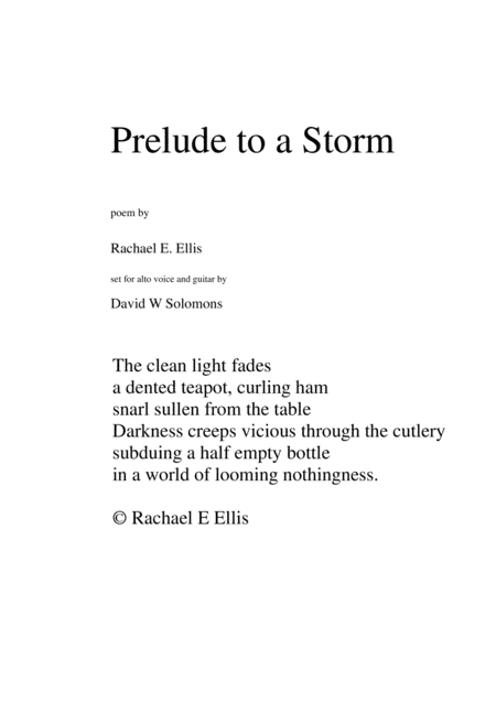 Prelude to a storm for alto and guitar