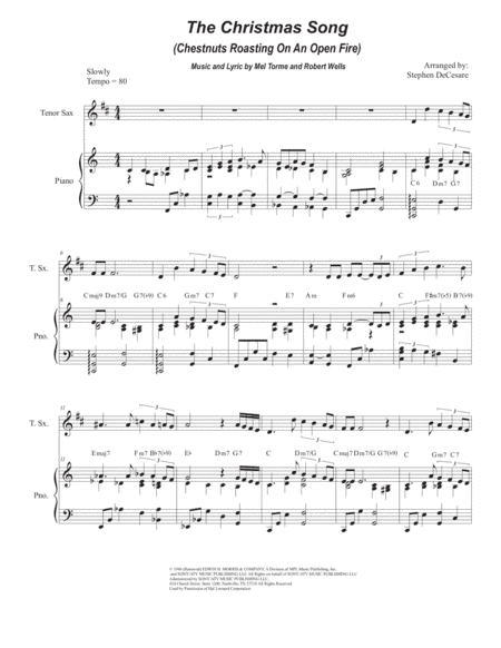 The Christmas Song (chestnuts Roasting On An Open Fire) (arr. Stephen DeCesare)