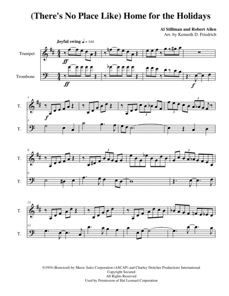 (There's No Place Like) Home For The Holidays (arr. Kenneth D. Friedrich)