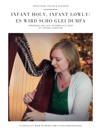 Infant Holy, Infant Lowly/Es Wird Scho Glei Dumpa: Late Intermediate Floor Harp (arr. Tiffany Schaefer)