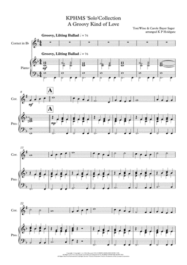 A Groovy Kind Of Love (arr. Kevin P Holdgate)