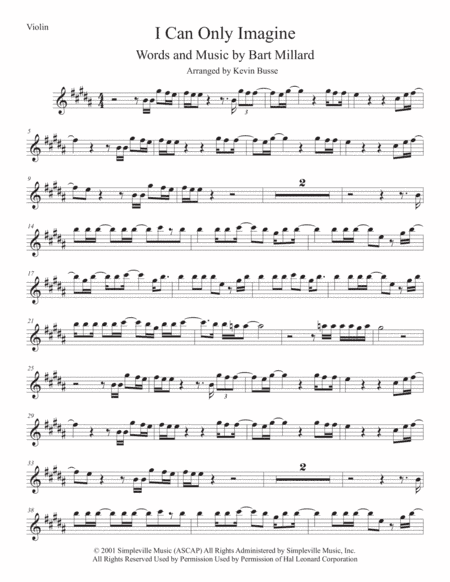 I Can Only Imagine (arr. Kevin Busse)
