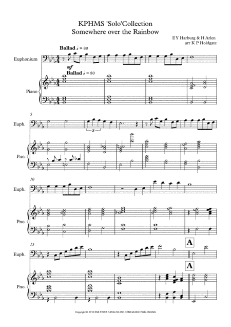 Over The Rainbow (arr. Kevin P Holdgate)