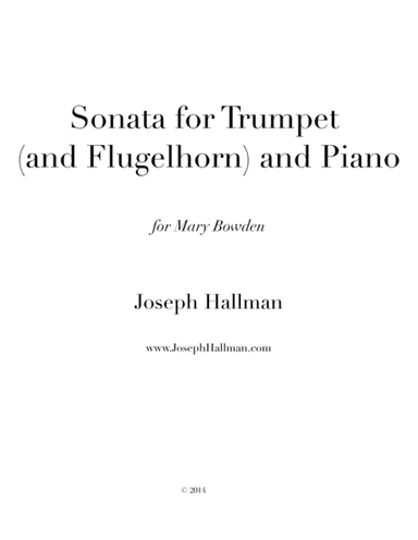Sonata for Trumpet and Piano (score)