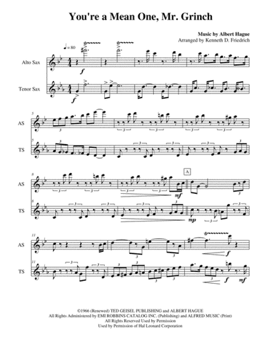 You're A Mean One, Mr. Grinch (arr. Kenneth D. Friedrich)