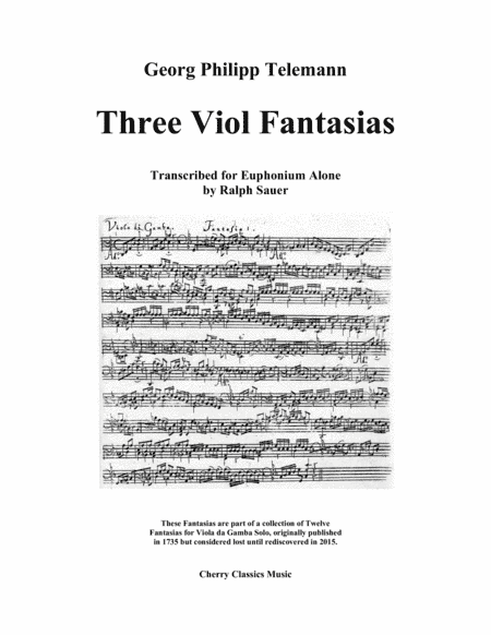 Three Viol Fantasias for Unaccompanied Euphonium (arr. Sauer, Ralph)