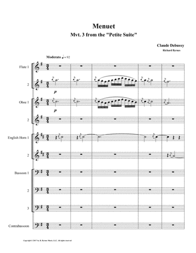 Menuet (Mvt. 3 from Debussy's Petite Suite for Double Reed Octet + 2 Flutes (arr. Richard Byrnes)