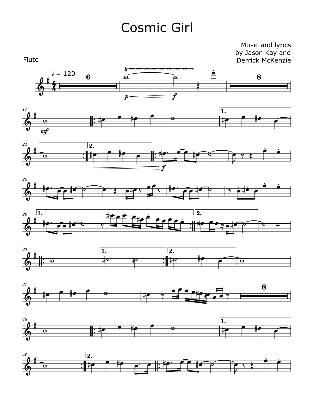 Cosmic Girl (arr. David Lartey)