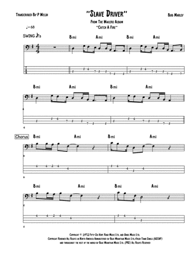 Slave Driver (arr. Accubass)