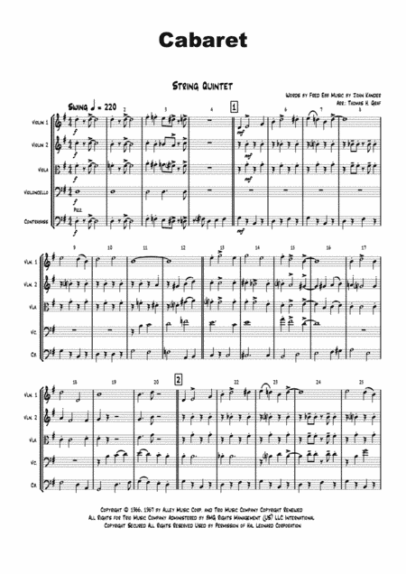 Cabaret (arr. Thomas H. Graf)