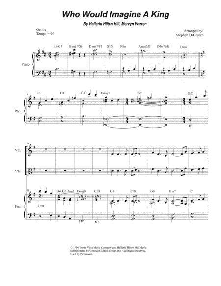 Who Would Imagine A King (arr. Stephen DeCesare)