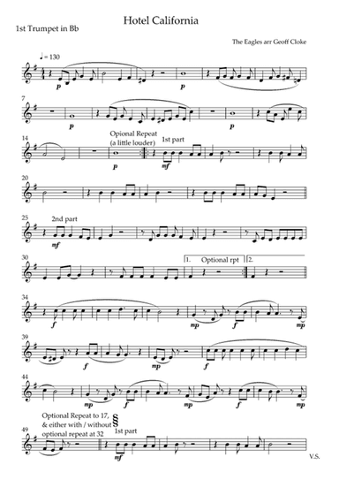 Hotel California (arr. Geoff Cloke)