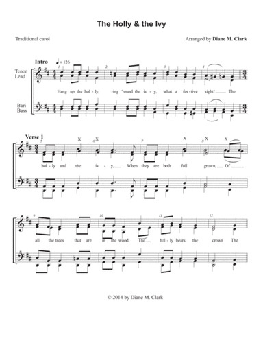 The Holly and the Ivy (CHORAL PRICING) (arr. Diane M. Clark)