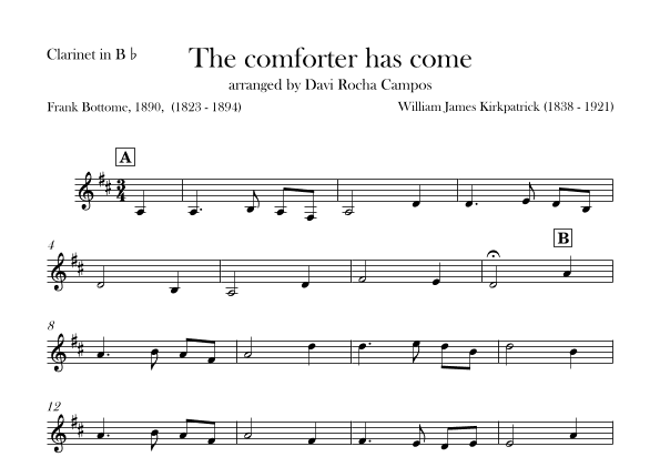The comforter has come (arr. Davi Rocha Campos)