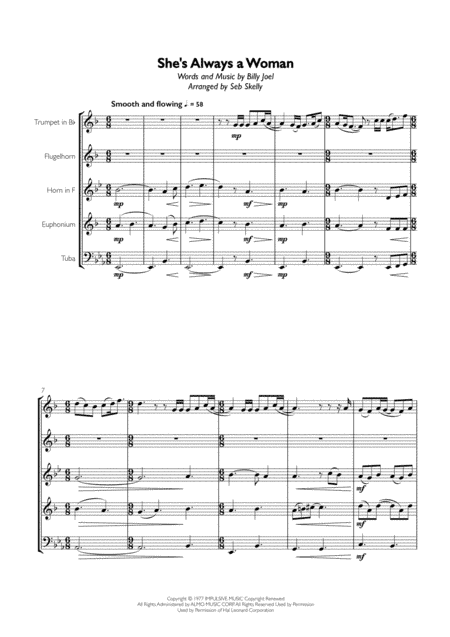 She's Always A Woman (arr. Seb Skelly)