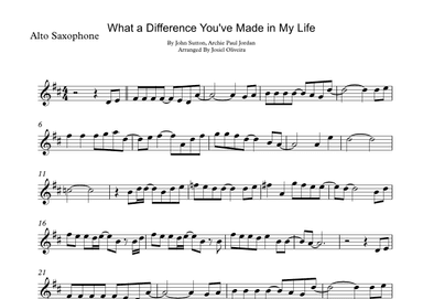 What A Difference You've Made In My Life (arr. Josiel Oliveira)
