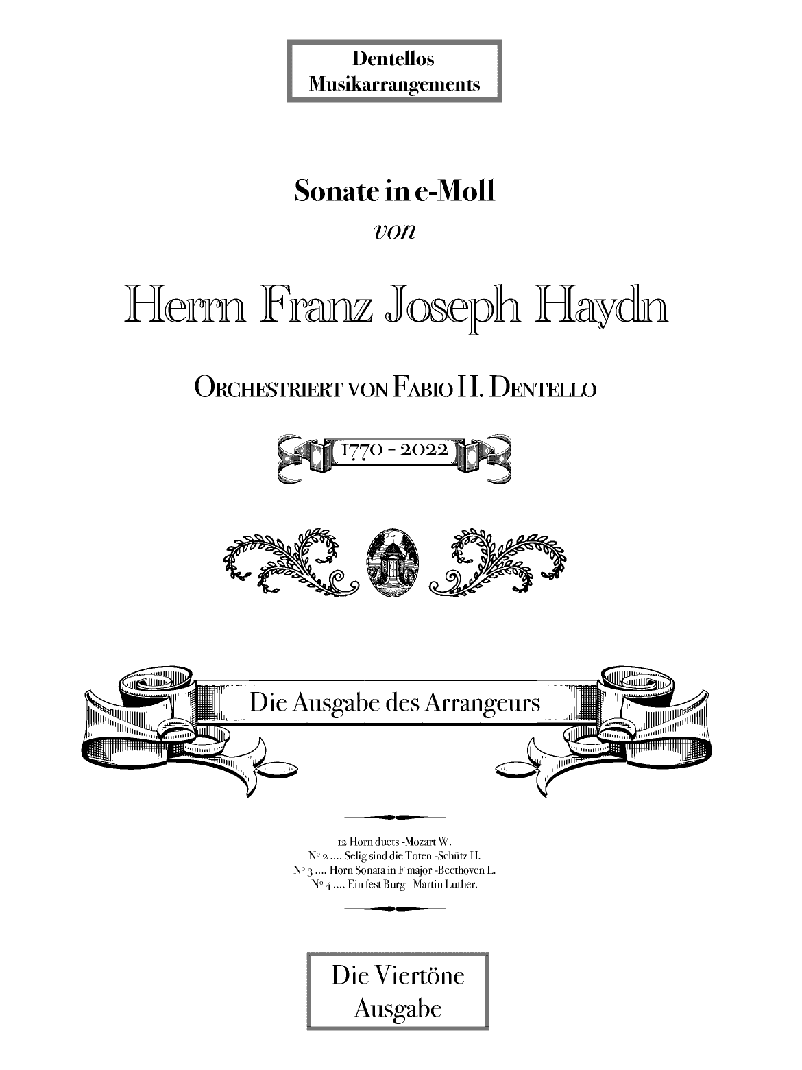 Haydn's Sonata in E Minor (arr. Fabio Henrique Teles Martins)