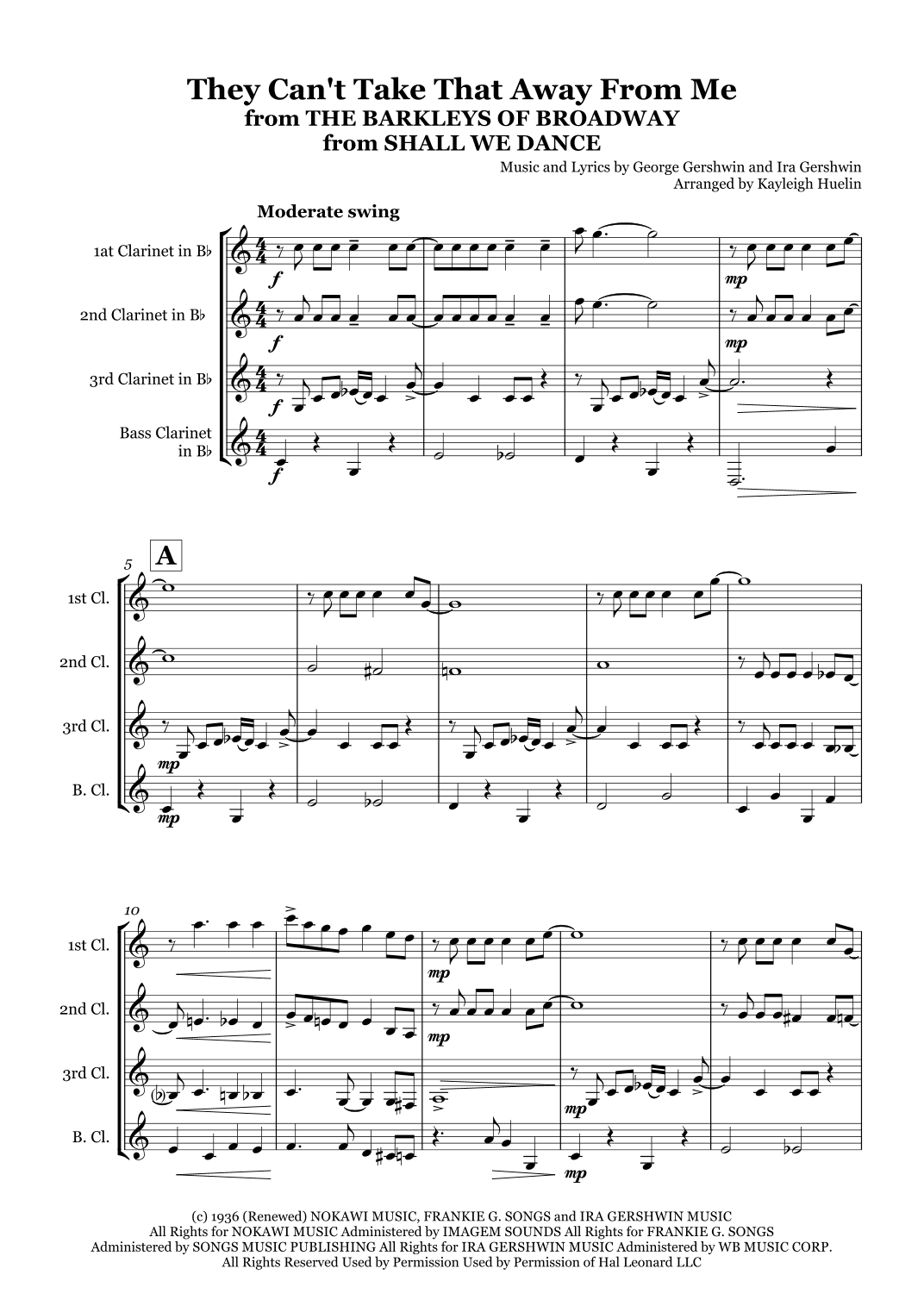They Can't Take That Away From Me (arr. Kayleigh Huelin)
