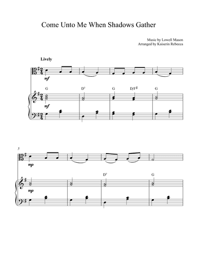 Come Unto Me When Shadows Gather (arr. Kaiserin Rebecca)
