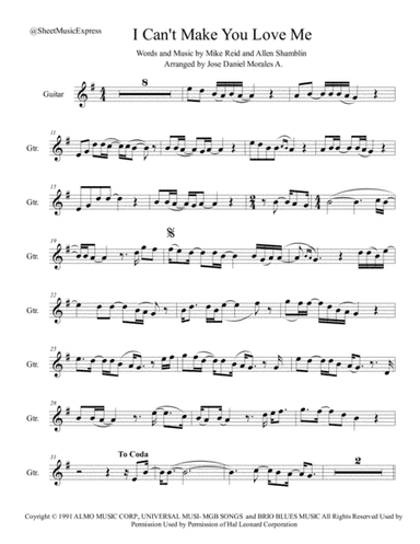 I Can't Make You Love Me (arr. Jose Daniel Morales A.)