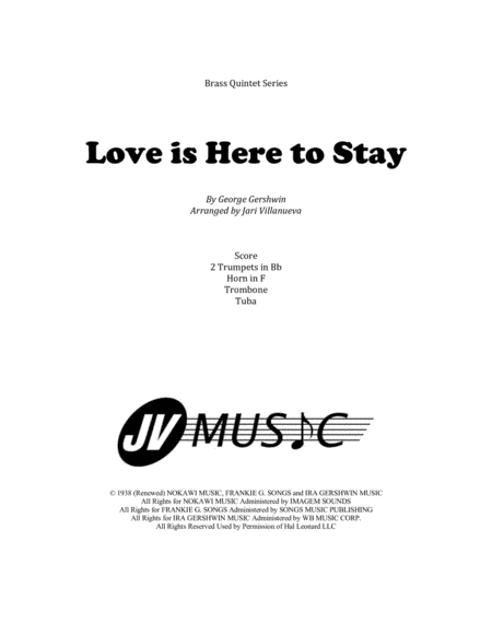 Love Is Here To Stay from GOLDWYN FOLLIES from AN AMERICAN IN PARIS (arr. Jari Villanueva)