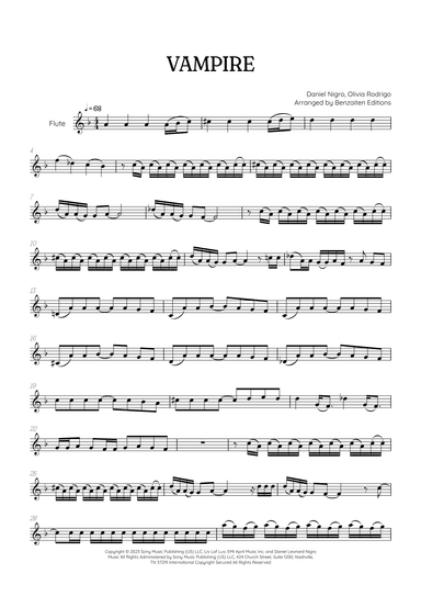 Vampire (arr. Benzaiten Editions)