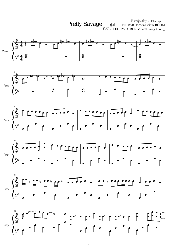 Pretty Savage (arr. BLACKPINK)