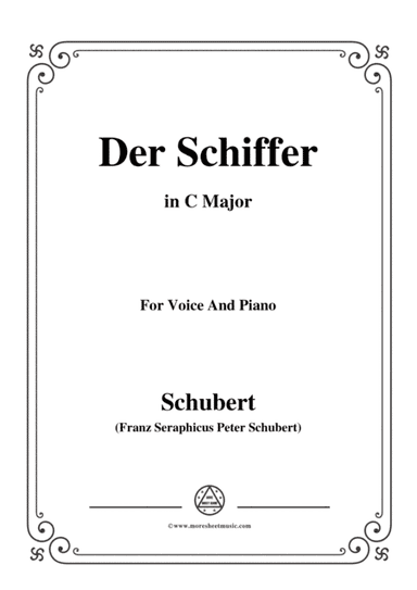Schubert-Der Schiffer,in C Major,for Voice&Piano (arr. MSM)