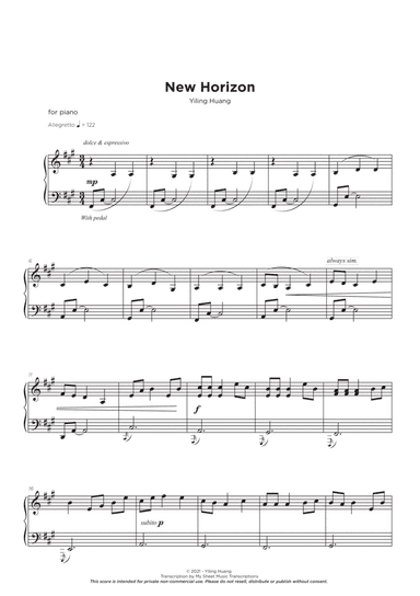 New Horizon piano solo by Yiling Huang
