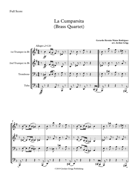La Cumparsita (Brass Quartet) (arr. Jordan Grigg)