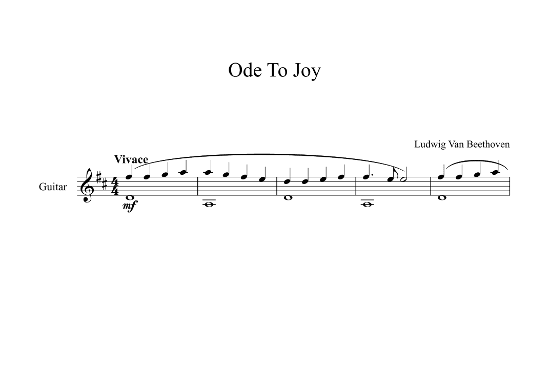 Ode To Joy - Ludwig Van Beethoven (Guitar) (arr. Oleksii Rohoza)
