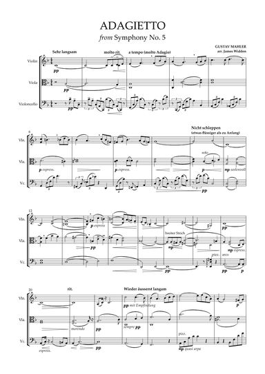 Adagietto from Symphony No. 5 (arr. James Widden)
