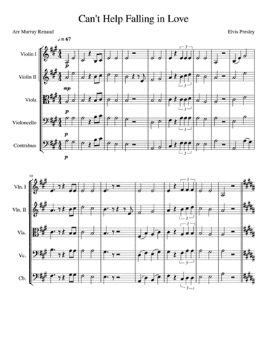 Can't Help Falling In Love (arr. Murray Renaud)