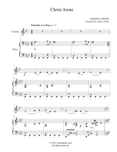 Christ Arose (Clarinet-Piano) (arr. Marty Parks)