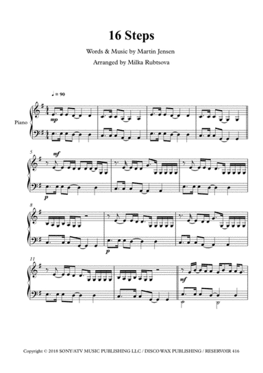 16 Steps (arr. Milka Rubtsova)