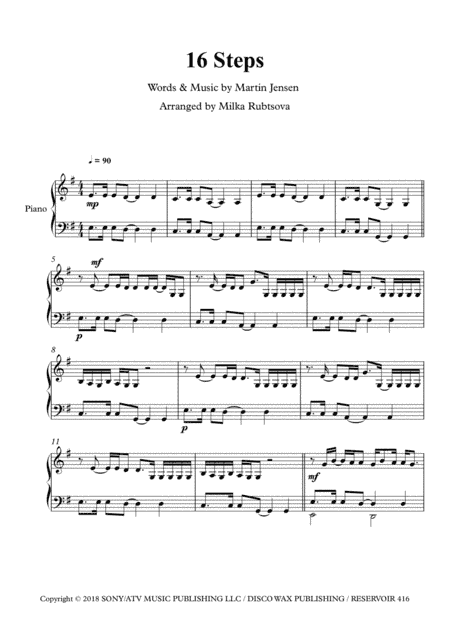 16 Steps (arr. Milka Rubtsova)