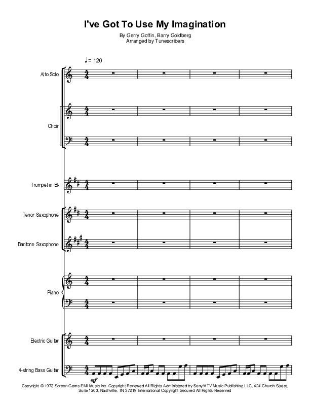 I've Got to Use My Imagination (arr. Tunescribers)