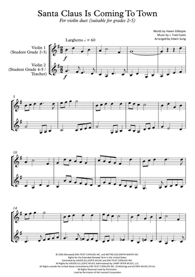 Santa Claus Is Comin' To Town (arr. Edwin Sung)