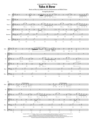 Take A Bow (arr. Ben Bram)