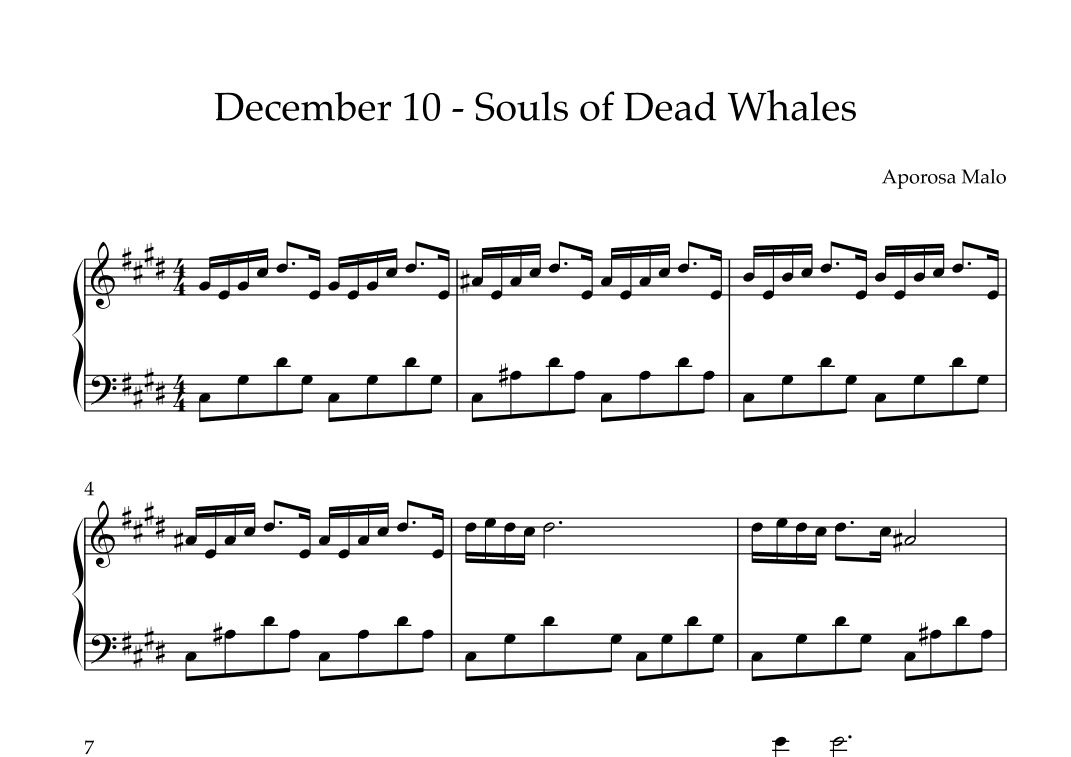 December 10 - Souls of Dead Whales