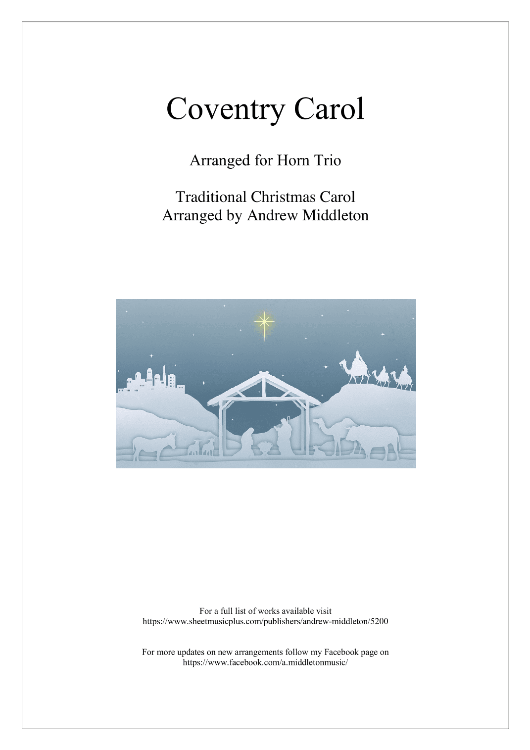 Coventry Carol arranged for Horn Trio (arr. Andrew Middleton)