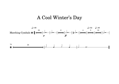 A Cool Winter’s Day-Cymbals Part