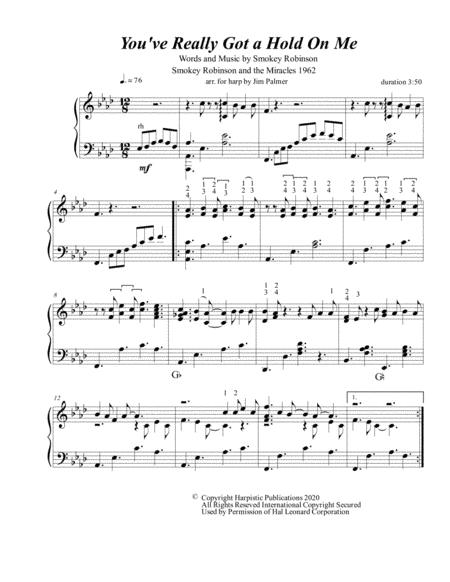 You've Really Got A Hold On Me (arr. Jim Palmer)