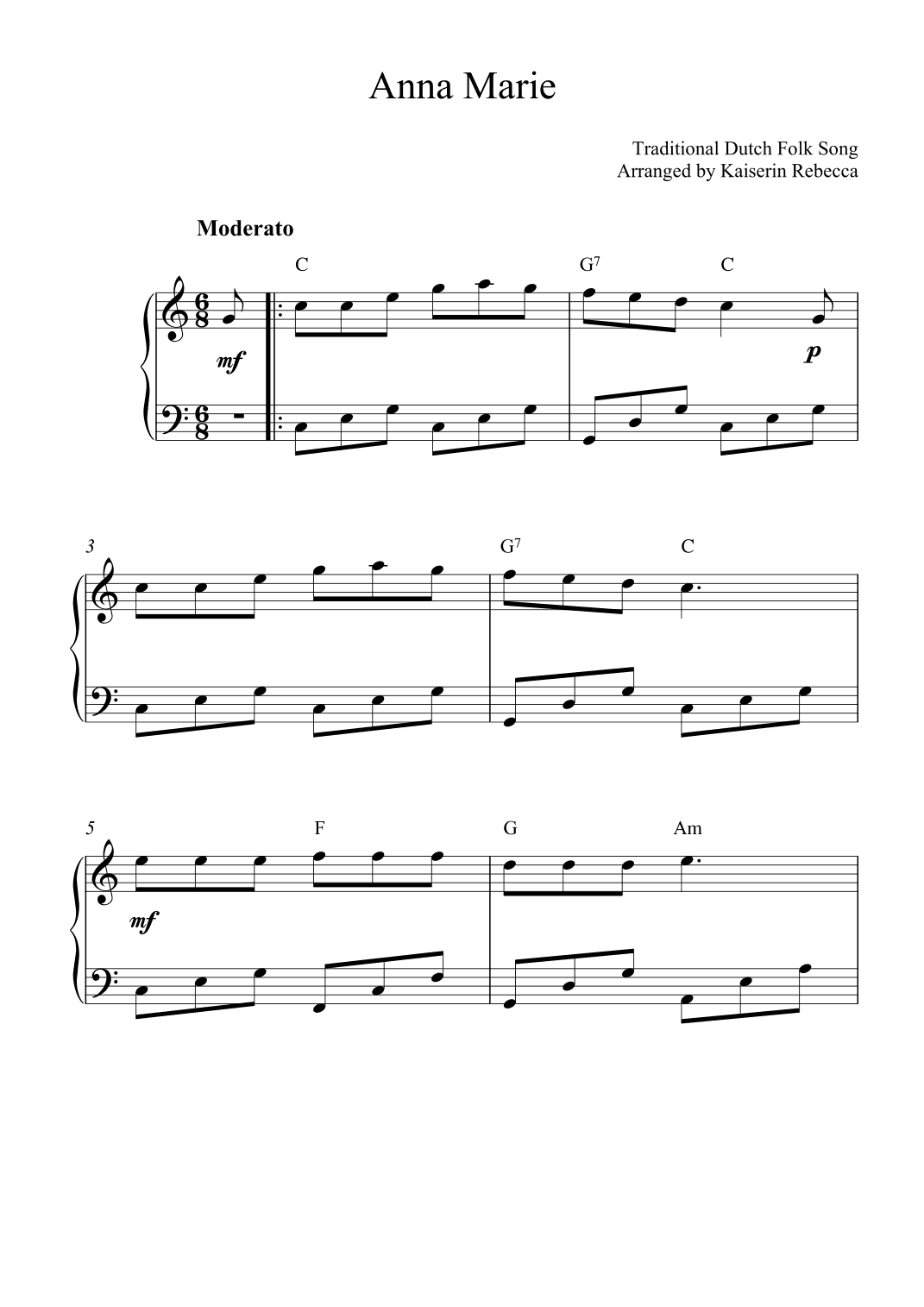Anna Marie (arr. Kaiserin Rebecca)