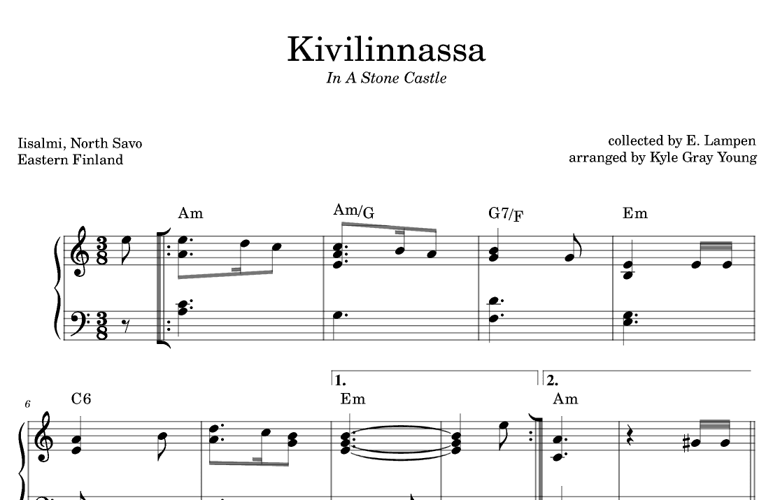 Kivilinnassa (In A Stone Castle) (piano solo) (arr. Kyle Gray Young)