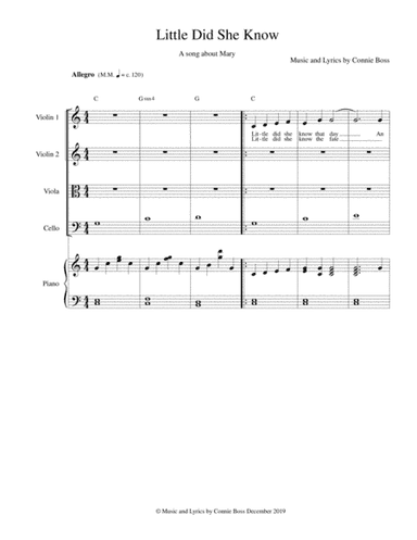 Little Did She Know - Mary - strings and piano