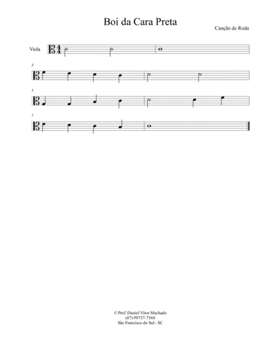 Boi da Cara Preta (arr. Daniel Machado)