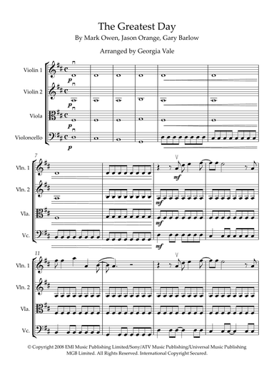 Greatest Day (arr. Georgia Vale)